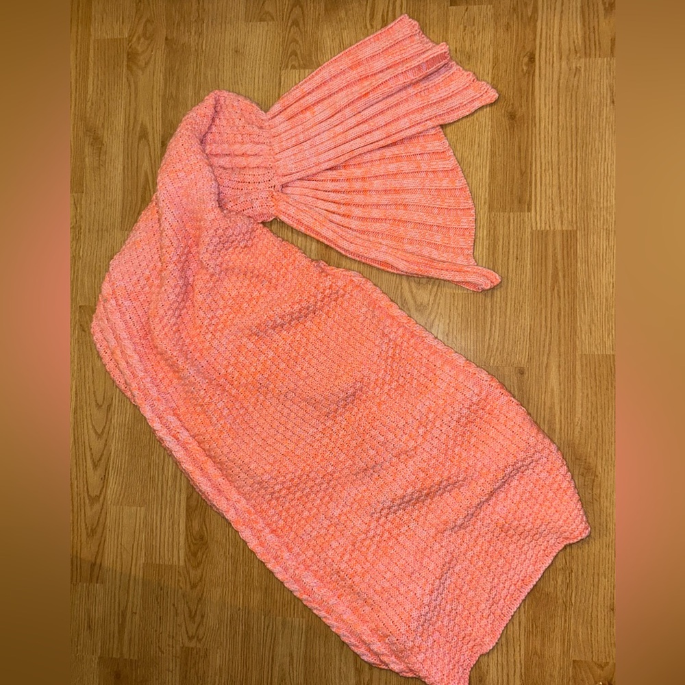 Mermaid Pink Knit Children’s Blanket